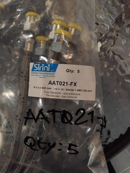 Гибкая трубка высокого давления AAT021-FX 6*2*500 (14x14) SIRINI AAT021-FX фото